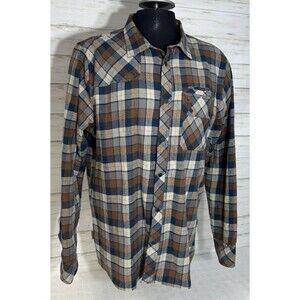 MINTY! Hippy Tree Nomad Division Shirt Mens XL SNAP Button Flannel Long Sleeve